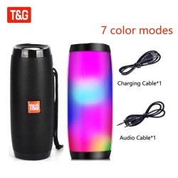 Tg157 Portable Speaker Bluetooth-compatible Loudspeaker Column Wireless Fm Radio With Microphone blue