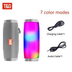 Tg157 Portable Speaker Bluetooth-compatible Loudspeaker Column Wireless Fm Radio With Microphone gray