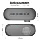 Waterproof Drop-proof S8 Wireless  Bluetooth-compatible  Speaker Alarm Clock Good Sound Quality Long Battery Life Perfect Desktop Companion black