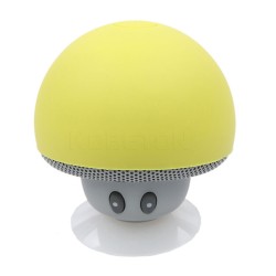 Waterproof Mini Wireless Bluetooth-compatible  Speaker Portable Mushroom-shaped Speaker Rechargeable Hands Free Music Player yellow