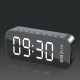 Wifi Mini Alarm Clock Nanny Clock Mirror Subwoofer Bluetooth Speaker black