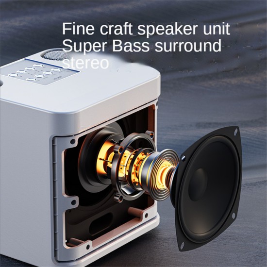 Ys203 Wireless Portable Microphone Bluetooth 100w High-power Speaker Outdoor Family Party White