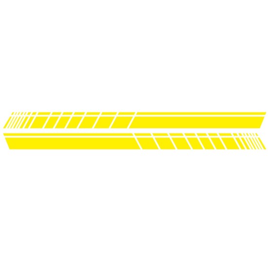 2 Pcs 183 * 11cm Car Stickers Auto Body Vinyl Long Decals Waterproof Striped Stickers Auto Diy Car Sticker Style; yellow