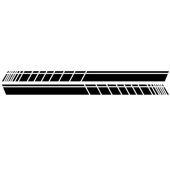 2 Pcs 183 * 11cm Car Stickers Auto Body Vinyl Long Decals Waterproof Striped Stickers Auto Diy Car Sticker Style; black