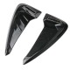 2PCS Car Shark Gills Side Mudguard Vent Decoration 3D Stickers Auto Accessories black