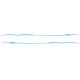 2Pcs Car Sticker Style Car Body Side Stripes Vinyl Graphics Sticker Decals  blue