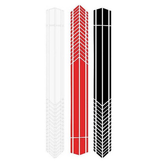 2Pcs/Set 2M Car Sticker Sports Racing Stripe Graphic Stickers Auto Car Body Side Door Vinyl Decals black