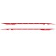 2pcs 350cm Car Side Body Door Graphics Long Stripe Vinyl Decals Decor Sticker  red