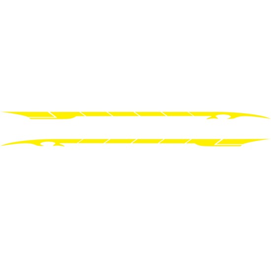 2pcs 350cm Car Side Body Door Graphics Long Stripe Vinyl Decals Decor Sticker  yellow