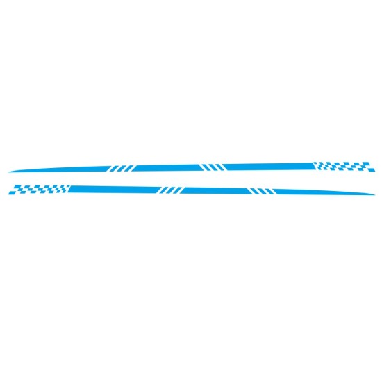 2pcs Universal Car  Decals Body Side Stripe Hood Sticker For All Car Vinyl Bumper Decals blue