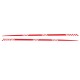 2pcs Universal Car  Decals Body Side Stripe Hood Sticker For All Car Vinyl Bumper Decals red