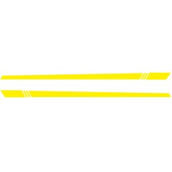 2pcs/lot 220x8cm Car Sticker Stripe Style Side Stripes Car Both Body Stickers Decal Car Wrap Vinyl Film Automobiles Products Car Accessories yellow