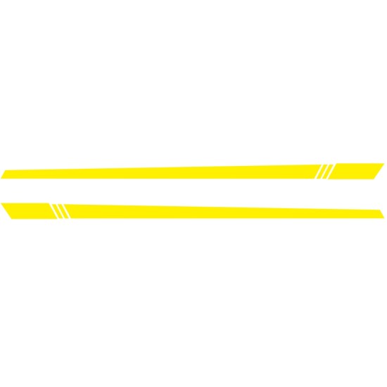 2pcs/lot 220x8cm Car Sticker Stripe Style Side Stripes Car Both Body Stickers Decal Car Wrap Vinyl Film Automobiles Products Car Accessories yellow