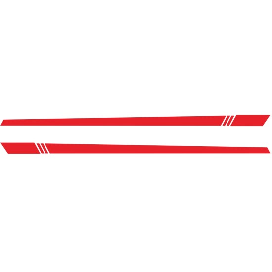 2pcs/lot 220x8cm Car Sticker Stripe Style Side Stripes Car Both Body Stickers Decal Car Wrap Vinyl Film Automobiles Products Car Accessories red