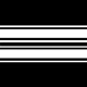 2pcs/set 72 inch x3 inch DIY Black Car Body Vinyl Racing Stripe Pinstripe Decal Stickers black