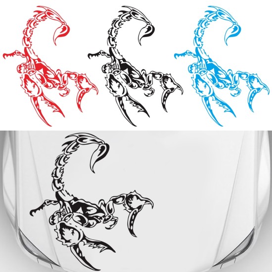 3D Car Scorpion Stickers Stylized Vinyl Car Stickers Decoration Accessories black