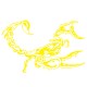 3D Car Scorpion Stickers Stylized Vinyl Car Stickers Decoration Accessories yellow