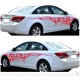 3D Flame Totem Decals Car Stickers Full Body Car Styling Vinyl Decal Sticker for Cars Decoration black