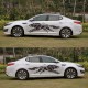 3D Wolf Totem Decals Car Stickers Full Body Car Styling Vinyl Decal Sticker for Cars Decoration red