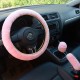 3pcs/set Car Plush Fashion Universal Steering  Wheel  Cover Plush Pull Handle Red wine