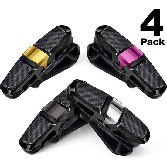 4pcs ABS Glasses Holders for Car Sun Visor Sunglasses Holder Clip Hanger Eyeglasses Mount