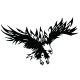 50 * 80cm Animal Eagle Car-styling Motorcycle Car Sticker Vinyl Decal black