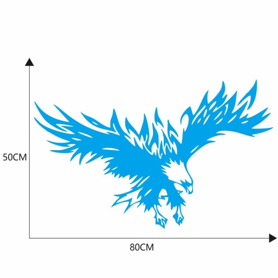 50 * 80cm Animal Eagle Car-styling Motorcycle Car Sticker Vinyl Decal blue