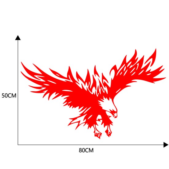 50 * 80cm Animal Eagle Car-styling Motorcycle Car Sticker Vinyl Decal red