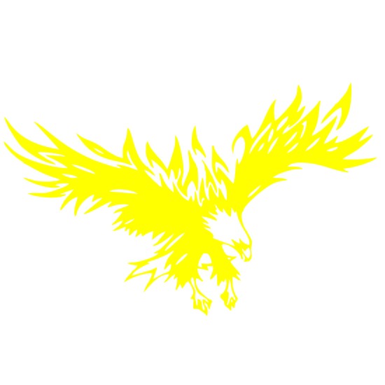 50 * 80cm Animal Eagle Car-styling Motorcycle Car Sticker Vinyl Decal yellow