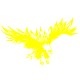 50 * 80cm Animal Eagle Car-styling Motorcycle Car Sticker Vinyl Decal yellow