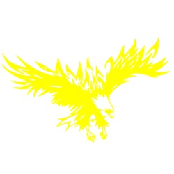 50 * 80cm Animal Eagle Car-styling Motorcycle Car Sticker Vinyl Decal yellow