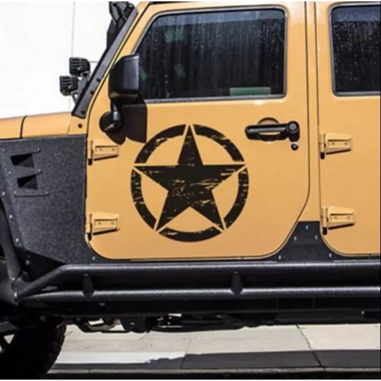 50cm Big Stickers on Cars Army Star Distressed Decal for Jeep Sticker Large Vinyl Military Hood Graphic