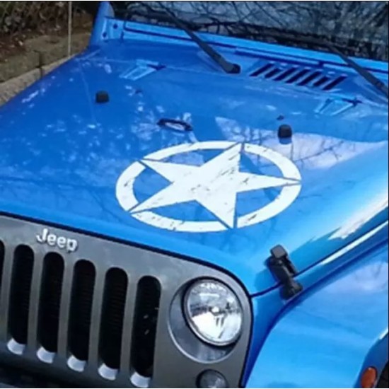 50cm Big Stickers on Cars Army Star Distressed Decal for Jeep Sticker Large Vinyl Military Hood Graphic