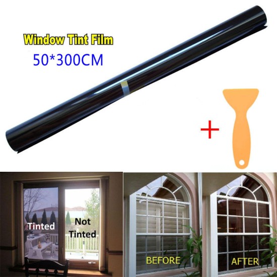 50cm*3m 15% VLT Black Pro Car Home Glass Window Tint Tinting Film Roll 50*300cm