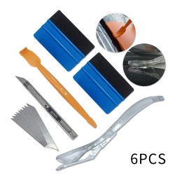 6pcs/set Car Wrap Magnet Vinyl Tool Set Car Sticker Wrap Carbon Fiber Film Cutter Auto Accessories