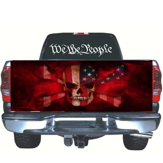 American Flag Skull  Vinyl Graphics Decal Sticker Truck Decals