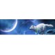 Automobile Sticker Car SUV Truck Rear Window Decal Night Wolf Howling Vinyl Sticker Decoration 147*46CM