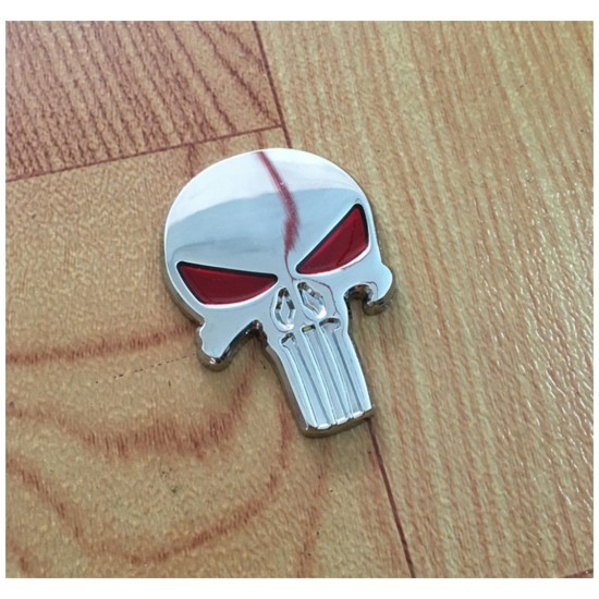 Black Skull Punisher Car Styling Emblem Decal Badge Sticker Metal