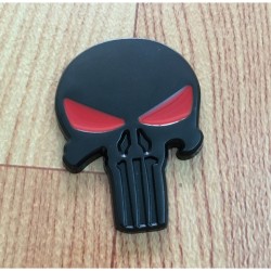 Black Skull Punisher Car Styling Emblem Decal Badge Sticker Metal