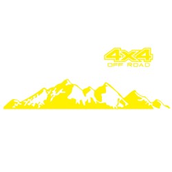 Car  Sticker 4x4 Off Road Graphic Vinyl Decal For Ford Ranger Raptor Pickup Isuzu Dma Nissan Navara Toyota Hilux Auto Accessories yellow