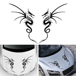 Car Head Sticker Hood Car Sticker Scratch Car Door Stickers Waterproof Reflective Modification Decal black