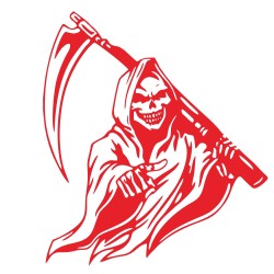 Car Sticker Grim Reaper Skull Pattern Decal Machine Car Truck Wall Window Vinyl Sticker red