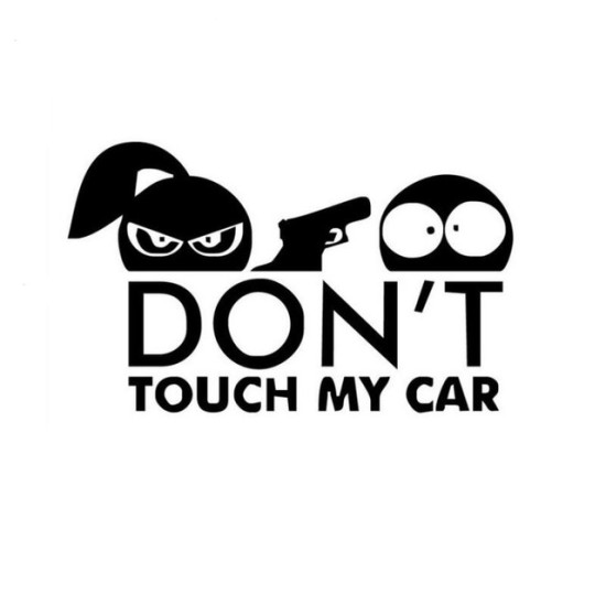 Car Styling Funny Car Sticker for Warning Do Not Touch My Car black