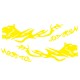 D-1042 2pcs Car Stickers Auto Body Vinyl Long Decals Waterproof Striped Stickers Auto Diy Car Sticker Style yellow