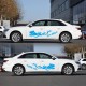 D-1042 2pcs Car Stickers Auto Body Vinyl Long Decals Waterproof Striped Stickers Auto Diy Car Sticker Style blue