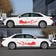 D-1042 2pcs Car Stickers Auto Body Vinyl Long Decals Waterproof Striped Stickers Auto Diy Car Sticker Style red