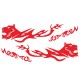 D-1042 2pcs Car Stickers Auto Body Vinyl Long Decals Waterproof Striped Stickers Auto Diy Car Sticker Style red