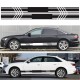 D-1044 2pcs Car Stickers Car Body Racing Side Door Long Striped Stickers Auto Vinyl Decal for All Cars SUV  red