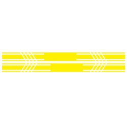 D-1044 2pcs Car Stickers Car Body Racing Side Door Long Striped Stickers Auto Vinyl Decal for All Cars SUV  yellow