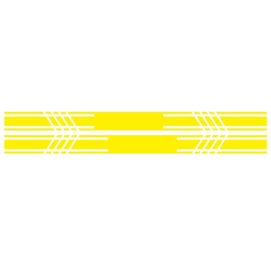 D-1044 2pcs Car Stickers Car Body Racing Side Door Long Striped Stickers Auto Vinyl Decal for All Cars SUV  yellow